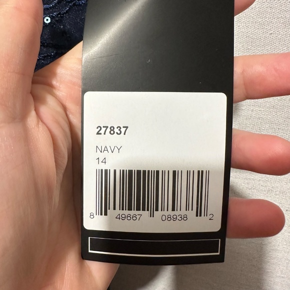 La Femme Midnight Blue Sparkle Maxi Dress - Picture 8 of 10